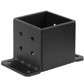 eoere 2 PCS 6x6 Post Base, Heavy Duty Steel Fence Post Base, Anchor Deck Supports Porch Railing Holders, Inner Size 5-1/2" for 6x6 Nominal Lumber, Thickness 5/32"(8 Gauge)