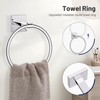 5PCS Polish Chrome Bathroom Hardware Set, SUS304 Stainless Steel Towel