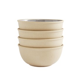 Portmeirion Minerals Set of 4 6" Cereal Bowls | 6 inch Ceramic Medium Serving Bowl made from Stoneware | Dishwasher, Microwave, Freezer, and Oven Safe | Perfect for Kitchen Entertainment | Aquamarine