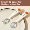 Thyseed Toddler Utensils Fork Spoon Set Kids Self Feeding Flatware