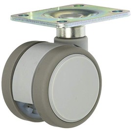 Tokai F050F Plate Dual Wheel Caster, 2.0 inches (50 mm), Free, Angle Seat