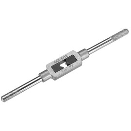 uxcell Adjustable Tap Wrench Handle, for Metric M3-M12 W1/16-1/2 Taps, Tap Reamer Tapping Wrench Tool, Medium Carbon Steel Handle with Nickel Plated