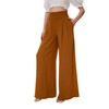 FUNYYZO Womens Palazzo Pants Elastic Waisted Pull On Trousers Casual