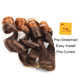 French Curly Braiding Hair 14 Inch 8Pack/lot Loose Wavy Spiral Curl Braids Crochet Hair Deep Wave Synthetic Extensions Pre Stretched Bouncy(T30#)