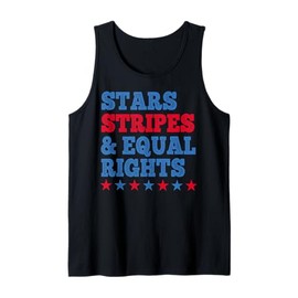 Stars Stripes and Equal Rights American Flag 4th of July Tank Top