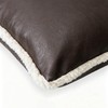 CaliTime Throw Pillow Covers Pack of 2 Faux Shearling Stitching
