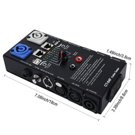 MFL. 13-Plug Audio Cable Tester Line Finder Black 13-in-1 Cables Checker 8-Way Switch Wire Tracker with LED Indicators, Rectangular