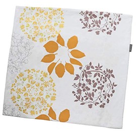 CAMEL PALMS 100% Cotton Futon Cover, Single Size, For 100 x 210 cm Futon (105 x 215 cm), Circle Leaf Pattern, Orange