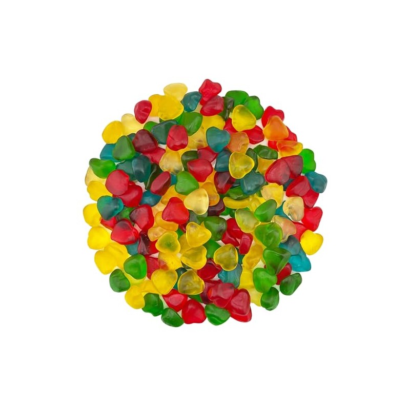 Smarty Stop Rainbow Love Gummy Heart shapped Candy (1 Pound