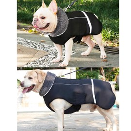 Abrigos para perros en climas fríos para perros pequeños, medianos y grandes Actividades al aire libre en interiores: chaquetas de invierno abrigadas para perros Chaquetas impermeables a prueba de viento reflectantes para perros de estilo retro