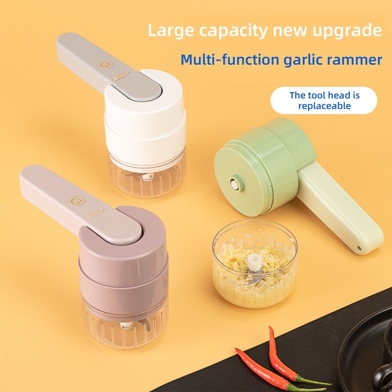 6 In1 Garlic Beater Wireless Garlic Masher Multifunctional Mini Handheld