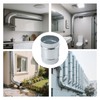 ZOWZEA 3 Inch Round Galvanized Steel Duct Connector - Metal