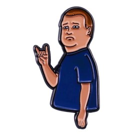 King of the Hill Bobby Devil Horns Hand Sign Kidney Boy Cartoon Comedy TV Show Enamel Pin Badge, 1.3-1.7 Inches, Enamel, enamel