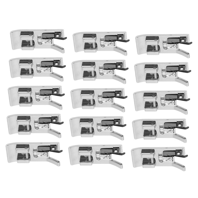 15 Pcs Overlock Presser Foot Universal Stainless Steel Snap On