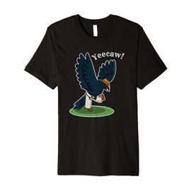 Yeecaw Cowboy Crow Funny Western Bird Premium T-Shirt