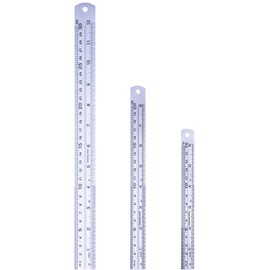 YoiYee Stainless Steel Ruler Combo Set, Precision Metal Ruler Kit with 12-Inch (30cm), 8-Inch (20cm) and 6-Inch (15cm) Rulers - Durable Straight Edges for Accurate Measurement, 3 Pack
