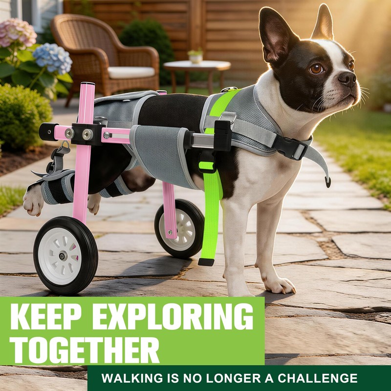 Lightweight Dog Wheelchair for Back Legs,Adjustable Mobility Cart
