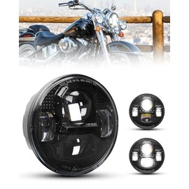SUPAREE 5.75 Inch LED Motorcycle Headlight E-Approved Motorcycle Front Headlight 6000K White with Hi/Lo Low Suitable for XL883N XL1200X FXDB