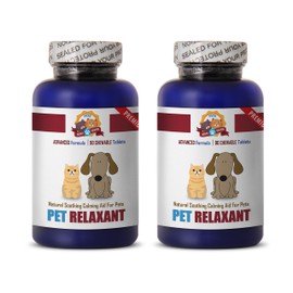 anxiety relief dog treats - PREMIUM RELAXANT FOR PETS - DOGS AND CATS - ANXIETY RELIEF AND CALMER - TREATS - anxiety relief for dogs - 180 Treats (2 Bottle)