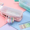 Pencil Cases Pen Pouch Clear Transparent Marker Pouch with Zipper,