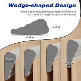 Weather Stripping Door Seal Strip for Door Frame,Window Insulation for Winter, Exterior Doors Soundproofing Gap Filler,Window Sealer Weather Stripping,Foam Windows Draft Stopper (White,2pcs×196")