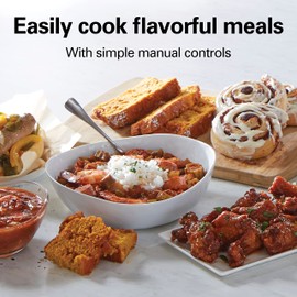 Hamilton Beach 4-Quart Slow Cooker with 3 Cooking Settings, Dishwasher-Safe Stoneware Crock & Glass Lid, Stainless Steel (33140G)