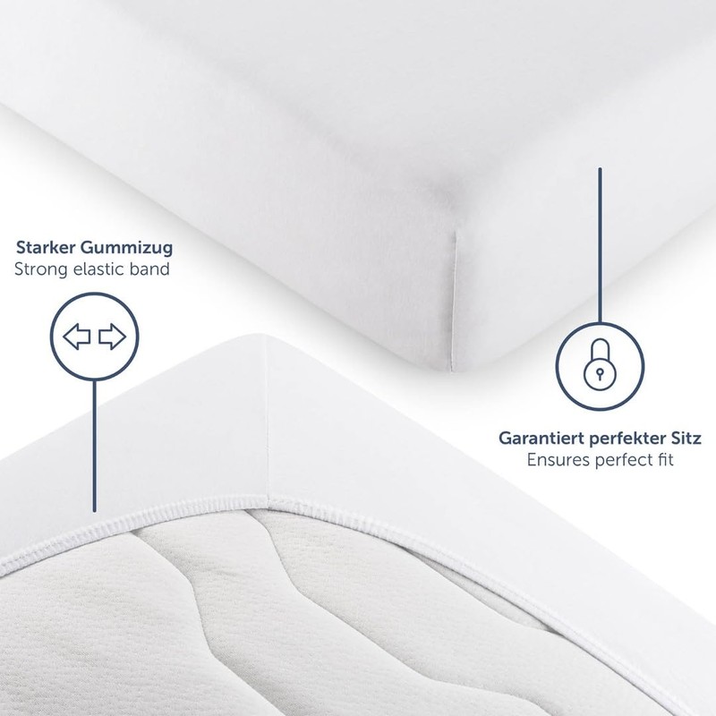 Blumtal Basics Jersey Fitted Sheet, 160 x 200 cm –