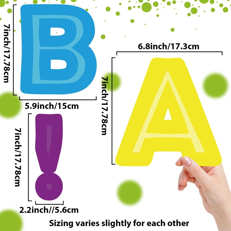 150PCS Large 7" Font Bulletin Board Letters and Punctuation Set,