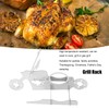 Stainless Steel Chicken Stand Removable Portable MotorcycleShape BBQ Roaster Stand