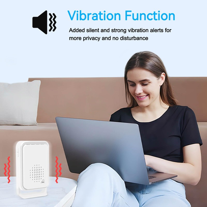 GREENCYCLE Motion Sensor Alarm,Outdoor Wireless Driveway Alarm with Loud Siren