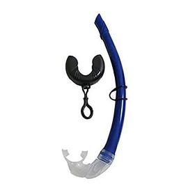 Scuba Choice Silicone Roll-up Nautilus Snorkel with Storage Container, Blue