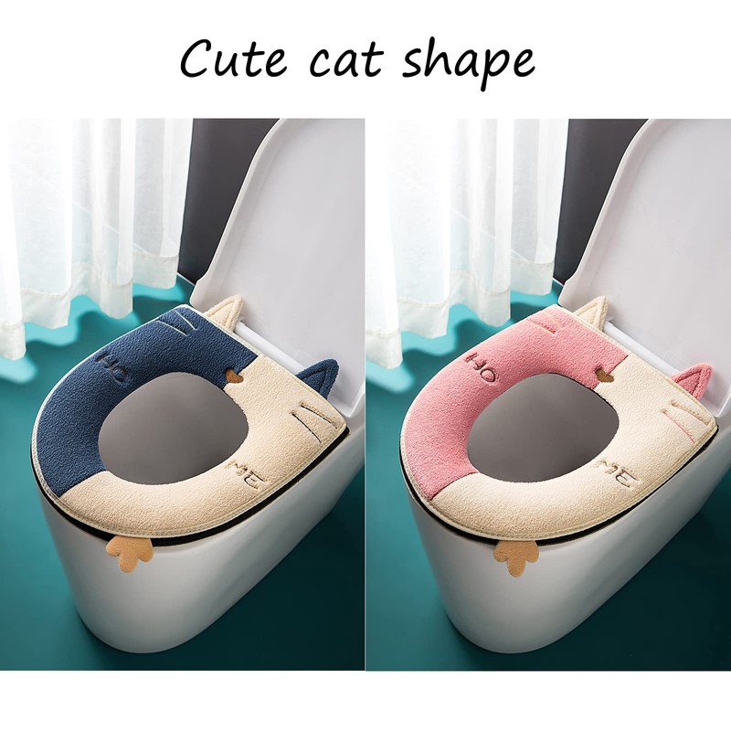 Thickened Toilet seat Cushion Cover is Universal, Warm, Washable and