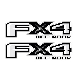 TiresFX FX4 Off Road White BLK Bullets Decals Bullet Stickers Truck Side Off Road Bed