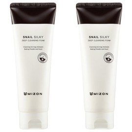 Mizon Snail Silky Deep Cleansing Foam, 150ml, 2 pieces / 미즈온 스네일 실키 딥 클렌징 폼, 150ml, 2개