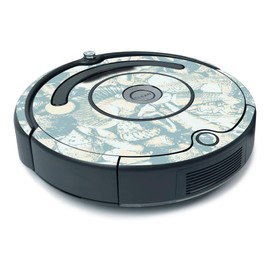 MightySkins Skin for iRobot Roomba 675 Minimal Coverage - Blue Seashells | Protective, Durable, and Unique Vinyl Decal wrap Cover | Easy to Apply, Remove, and Change Styles | Made in The USA