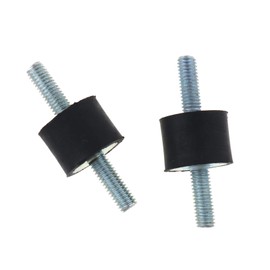 20x15mm Rubber Mounts M6 Double Ends Screw Absorber Anti Vibration Isolator Rubber Bobbin Mounts for Boat Car Silent Block Damper