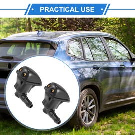 VekAuto 2 Pcs Windshield Washer Nozzles Compatible for Mazda 5 Grand Touring, Sport, Touring 2.3L L4, No.GJ6E-67-510B Plastic Black