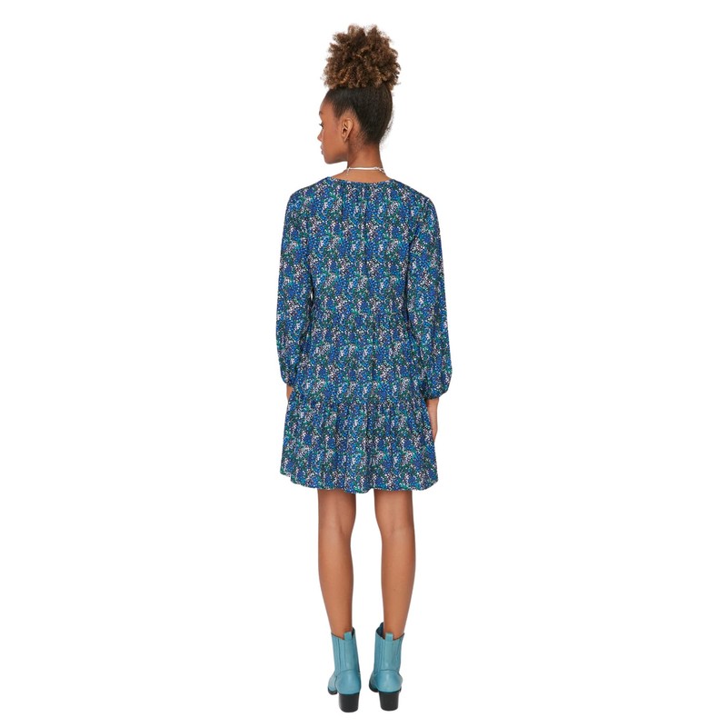 TRENDYOL Women's Midi Shift Dress, blue