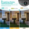 ASOMST Solar Address Sign, 3-Color Lighting Modes Mailbox Number Plaque