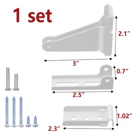 Semetall Storm Door Closer Bracket,Screen Door Closer Replacement Parts,White