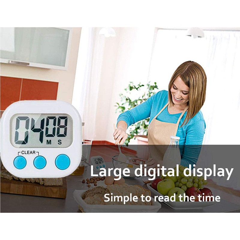 4 Small Digital Kitchen Timer Food Timer, Large Numbers Large