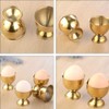 Cabilock 6pcs Egg Cup Egg Tray Stainless Steel Boiled Egg