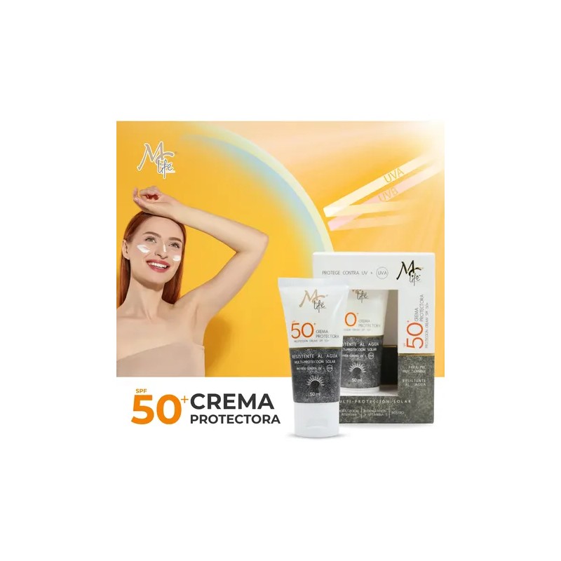 Crema Protectora Piel Muy Sensible 50+ Spf Rostro. Mc Life