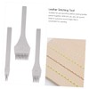 OSALADI 3 Pcs Leather Craft Tool Prong Hand Stitched Hole