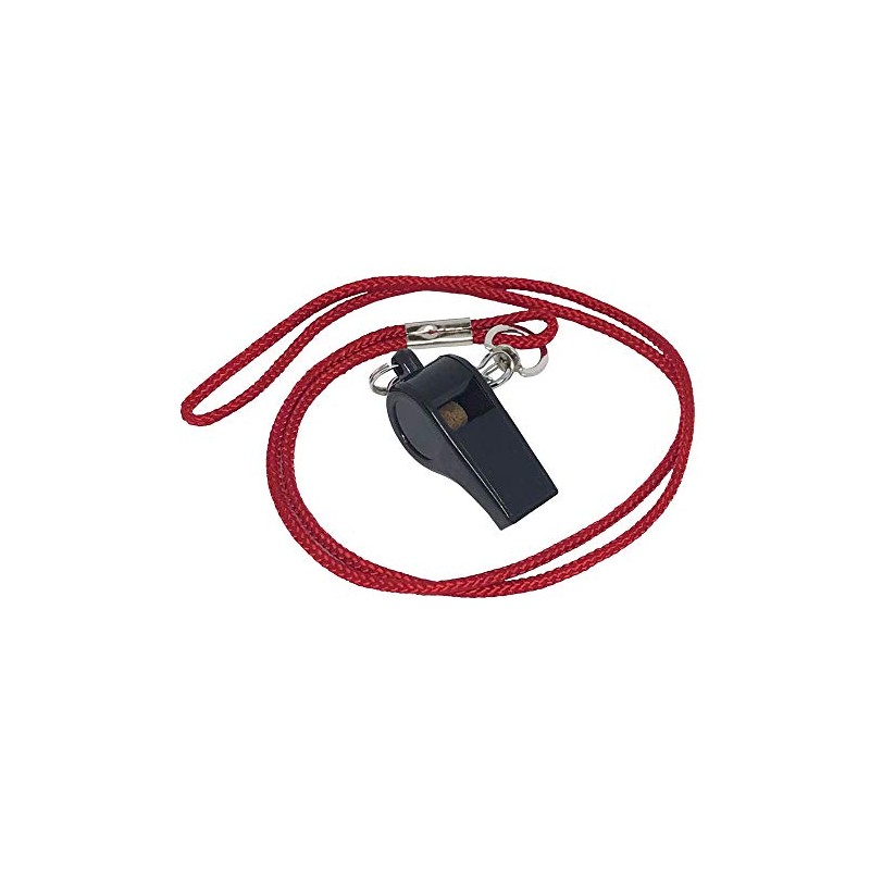 Cannon Sports Plastic Whistle with Lanyard & Loud Tone for