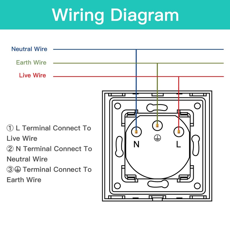 BSEED Schuko Socket, 1-Way Crystal Glass Panel Socket, Flush-Mounted Glass