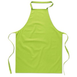 eBuyGB Pack of 1 Catering Cooking Plain Chef's Unisex Kitchen Apron, Cotton, Lime Green