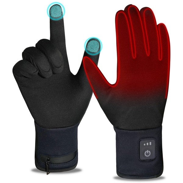 Heated Glove Liners Thin, Heated Electric Gloves for Men Women