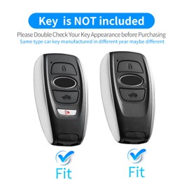 T-carbon Real Carbon Fiber Key Fob Cover Compatible with Subaru Key Fob Cover fit for BRZ, XV Outback, Ascent, Crosstrek, WRX, Legacy, Forester,Forge Black