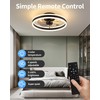 KDG 15.8" Low Profile LED Ceiling Fans with Light, Reversible